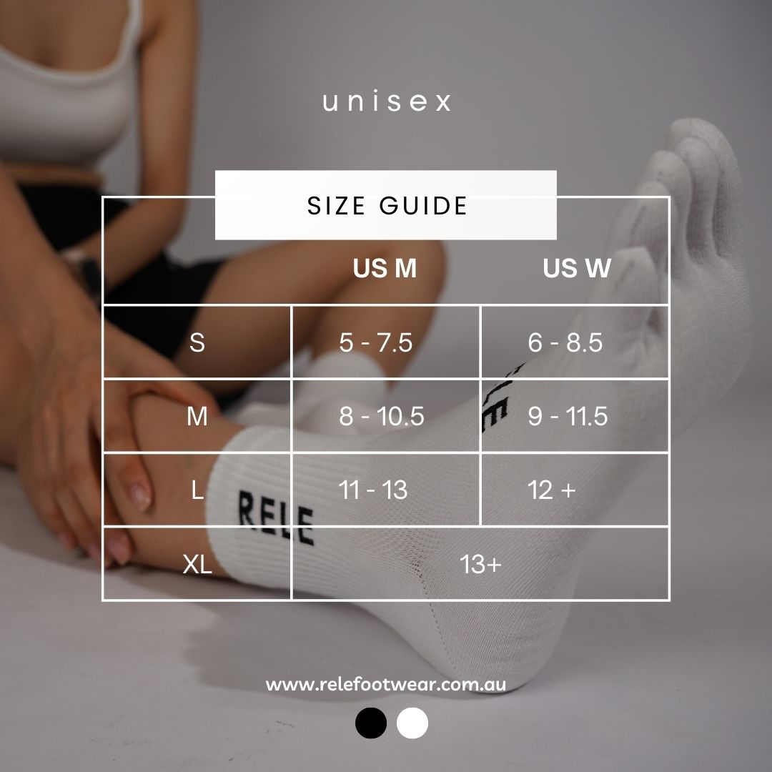 Lightweight Mid Crew Toe Socks WHITE