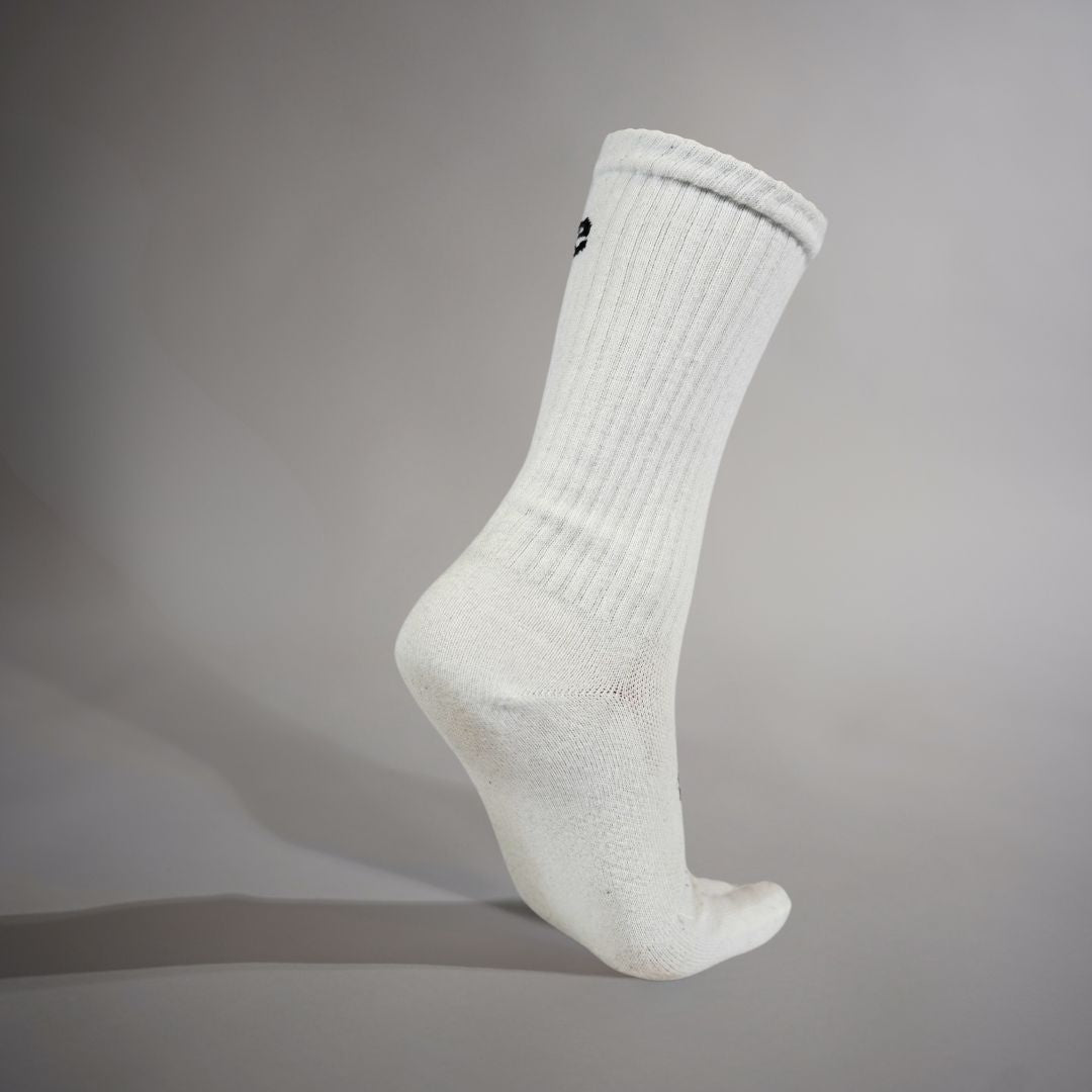 Midweight Crew Toe Socks WHITE